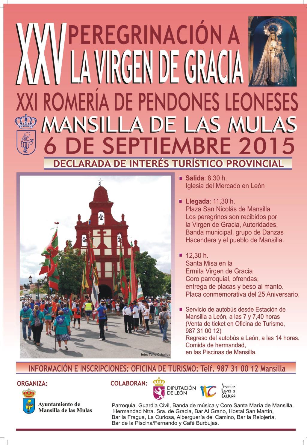 Peregrinación de la Virgen de Gracia 2015 Mansilla de las Mulas